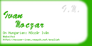 ivan moczar business card
